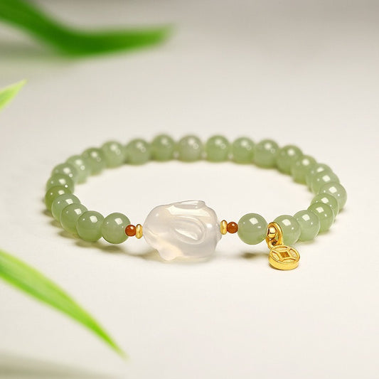 Hetian Jade Rabbit Bracelet For Women